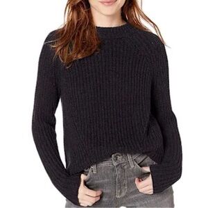 GOODTHREADS black cotton oversized heavy knit sweater size small